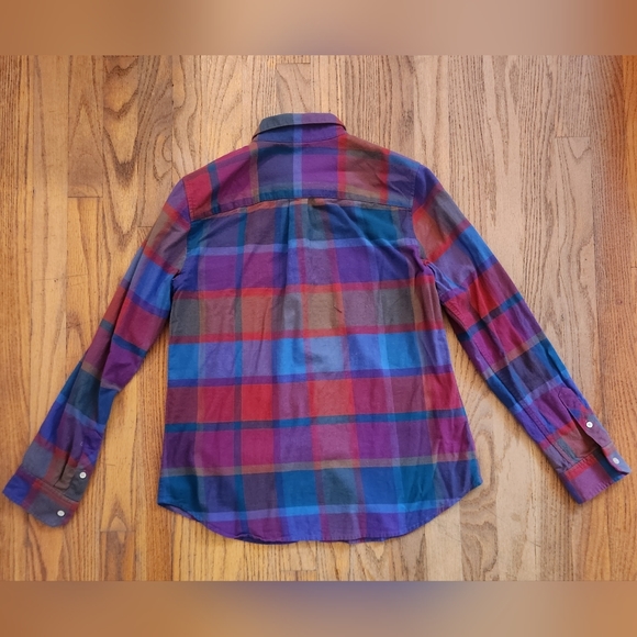 LL Bean Signature Lightweight Women's Button-Up Flannel Size 8 100% Cotton - Picture 6 of 6